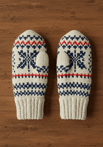 heritage knit mittens